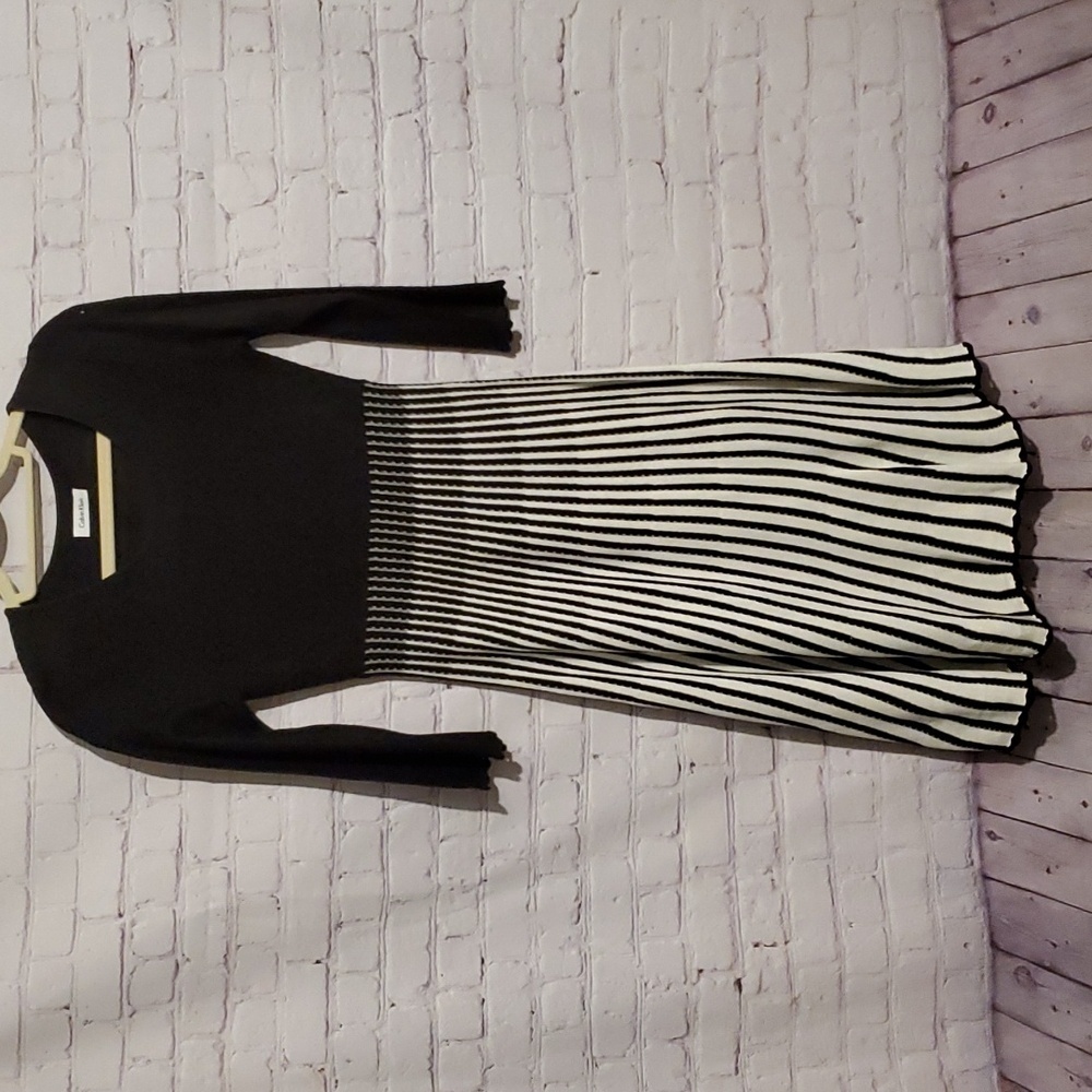 Calvin Klein Knit A-Line Midi Dress